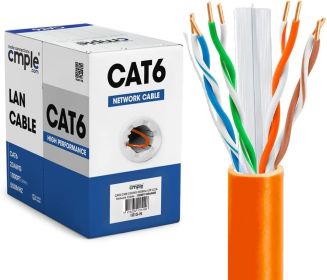 Cat6 Riser Ethernet Cable | Unshielded, CMR, Orange / 1000ft