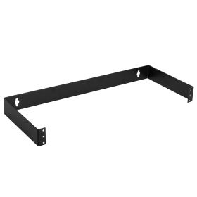 Cmple - 1U Patch Panel Bracket 4-inch Deep Hinged Patch Panel Wall Mount Rack for 19inch Network Server Panels - Includes Mounting Screws