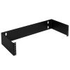 Cmple - 2U Patch Panel Bracket 4-inch Deep Hinged Patch Panel Wall Mount Rack for 19inch Network Server Panels - Includes Mounting Screws