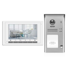 Intercom System for Home | 2 Wire 1 Apartment Door Bell | 7inch Monitor, Door Release - DK1711/ID