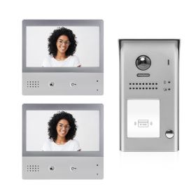 Intercom System for Home | 1 Apartment WiFi Video Door Bell | 2 x 7inch Monitors, Door Release - DX4721S/ID