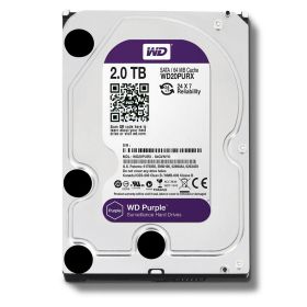 WD Purple 2TB Surveillance Hard Drive Disk, 5400 RPM Class, SATA 6 Gb/s, 64MB Cache, 3.5 Inch (WD20PURX)