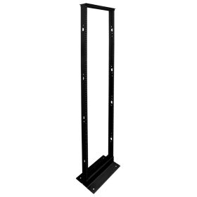 Wavenet - 2-Post 45U Open Frame Floor Rack Organizes 19â€ Network & Data Rack Equipment, Aluminium â€“ Black