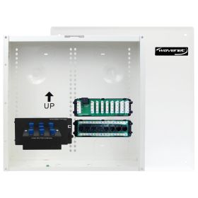 Wavenet â€“ 14â€ Structured Wiring Enclosure Combo Kit with Three Modules: 8â€Port Cat6 Data, 8-Port Voice Module & 6â€port 2 GHz Video Splitter