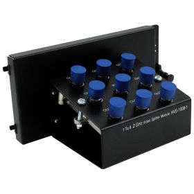 Wavenet â€“ 8-Way Coaxial Cable Splitter Module with Metal Bracket, Bi-Directional F-Type Connections for Structured Wiring Enclosure