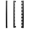 Wavenet â€“ 74â€ High Singleâ€Sided Vertical Cable Manager with Hinged Cover for 45U or Larger 2â€Post and 4â€Post Racks, Metal â€“ Black