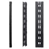 Wavenet â€“ 74â€ High Doubleâ€Sided Vertical Cable Manager with Hinged Cover for 45U or Larger 2â€Post and 4â€Post Racks, Metal â€“ Black