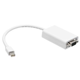 Cmple - Mini Display Port to VGA Cable - Mini DP Male to VGA Female Video Adapter - 6 Inches, White