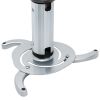 Cmple - Universal Adjustable Ceiling Projector Mount, 360 Degree Swivel Rotatable Projector Bracket - Max 22lbs (Silver)