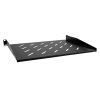 Cmple â€“ 1U Vented Rack Mount Shelf â€“ 14inch Deep Fixed Cantilever Tray, for 19inch Server Network Equipment Rack & Cabinet, Steel â€“ Black