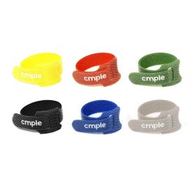 Cmple - Reusable Cable Ties, Nylon Adjustable Cord Organizer, Hook Loop Cable Management Mountable Head Cable Wire Ties, 60 PCS, 6 inch - Multicolor