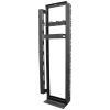Wavenet â€“ 74â€ High Singleâ€Sided Vertical Cable Manager with Hinged Cover for 45U or Larger 2â€Post and 4â€Post Racks, Metal â€“ Black