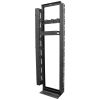 Wavenet â€“ 74â€ High Doubleâ€Sided Vertical Cable Manager with Hinged Cover for 45U or Larger 2â€Post and 4â€Post Racks, Metal â€“ Black
