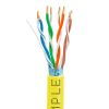 Yellow Cat5e Shielded Ethernet Cable 1000ft | Bare Copper | Riser CMR