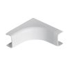 Wire Trak Inside Corner for Raceway PVC White, 3/4inch W x 1/2inch H
