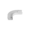 Wire Trak Flat Elbow for Raceway PVC White, 3/4inch W x 1/2inch H