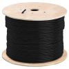 Black Cat5e Shielded Ethernet Cable 1000ft | Bare Copper | Riser CMR
