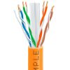 Cat6 Riser Ethernet Cable | Unshielded, CMR, Orange / 1000ft