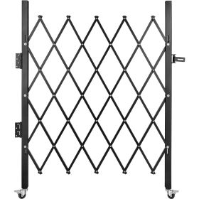 VEVOR Single Folding Security Gate, 5.1'H x 5.9'W (61 x 71 inch)Folding Door Gate, Steel Accordion Security Gate, Flexible Expanding Security Gat