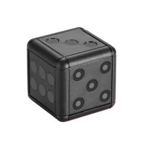 Mini Dice Camera Home Security Night Vision HD 1080P Motion Detection Nanny Cam (Color: Black)